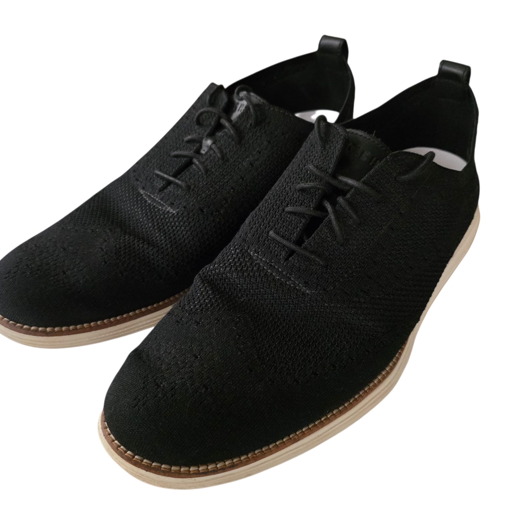 Cole Haan Black Knit Oxfords Shoes